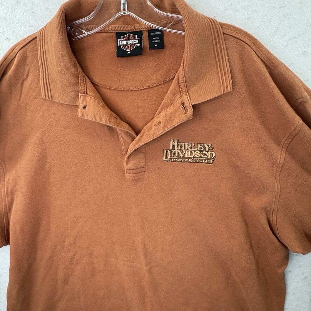 Harley Davidson Motorcycles Mens Size XL Long Sleeve‎ Polo Shirt 2008 Michigan - Picture 12 of 12